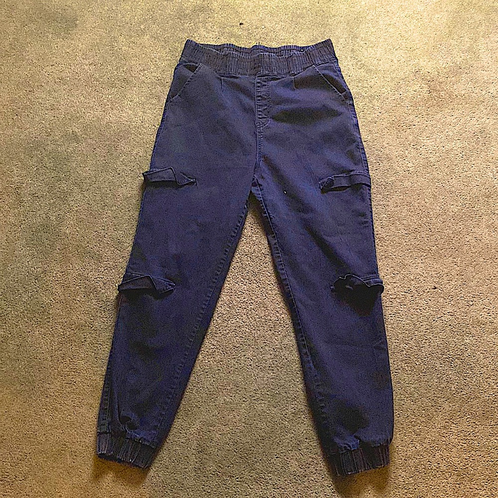 pair of stretchy jeans